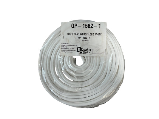 Liner Bead Wedge Lock-White : 1 Foot