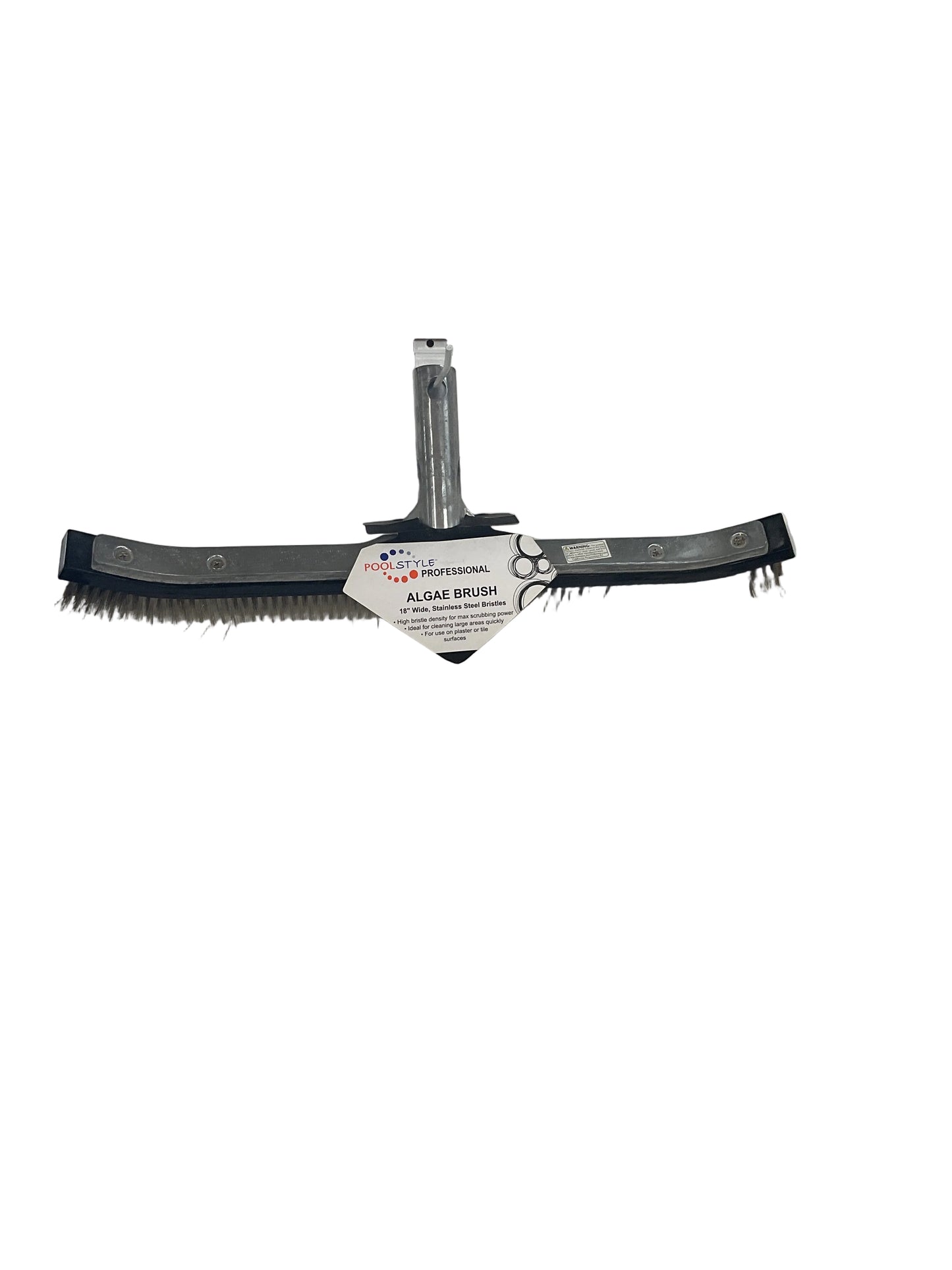 Pool Style Algae Brush Stainless Steel-18”