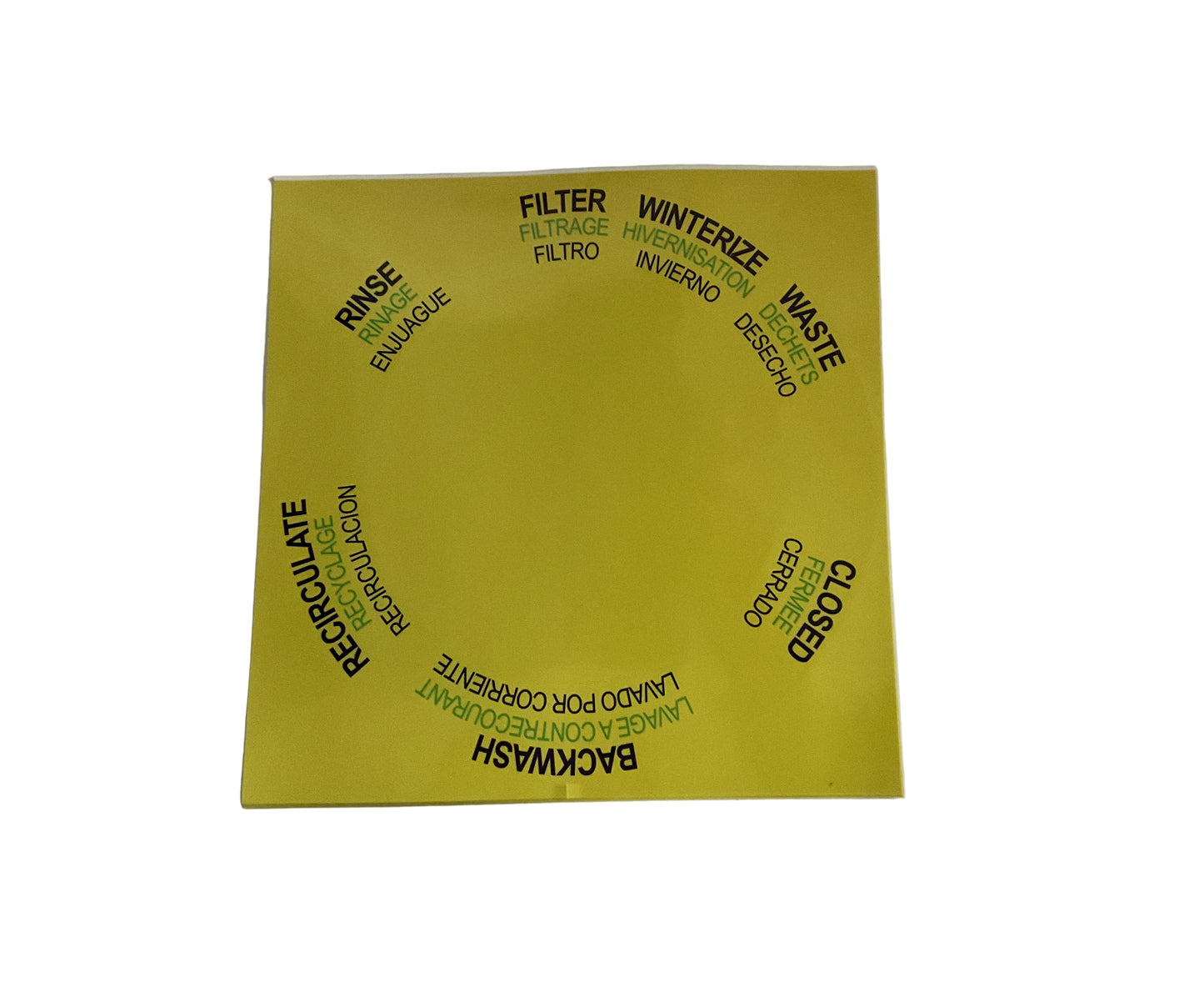 Pentair/Sta-Rite Filter Label