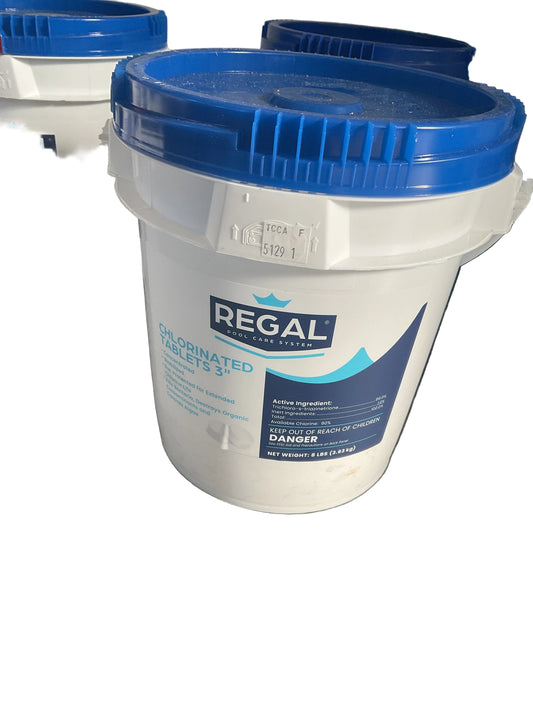Regal Chlorine Tablets 8lb-3" : 8lb