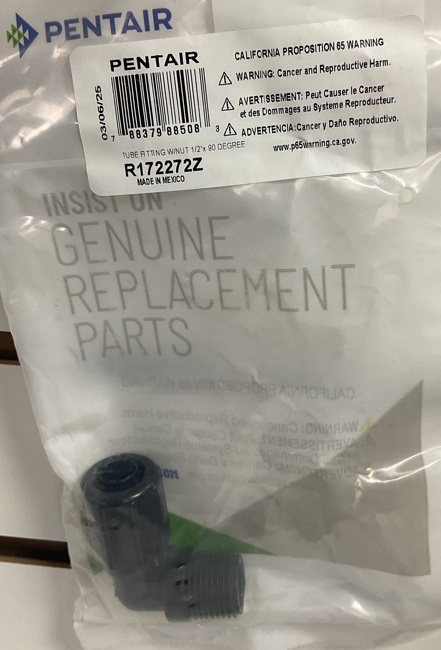 Pentair Rainbow Chlorinator 90 Degree Elbow Fitting 0.5”