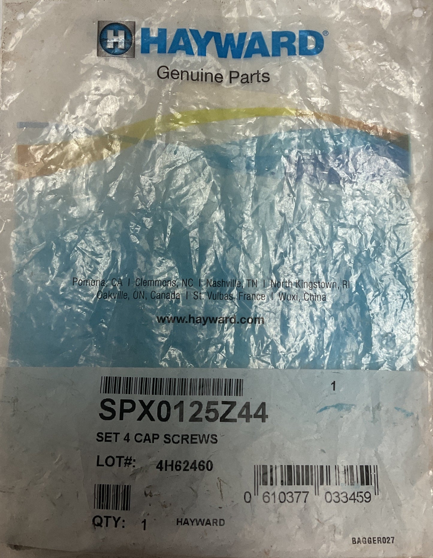 Hayward Motor Cap Screws-4-Pack